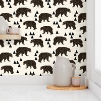 geometric bear // x-large print large print triangle bear in cream