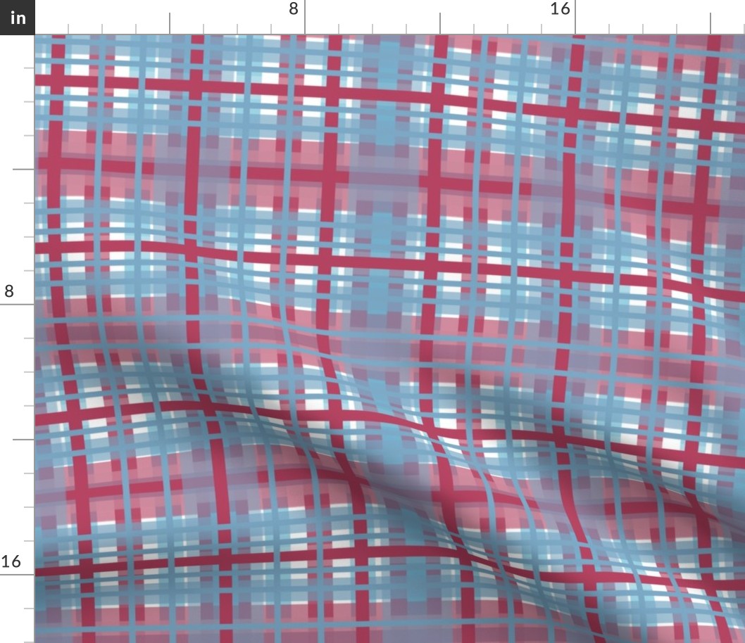 Plaid goes with Red Blue Coral