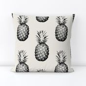 Pineapples black and cream large