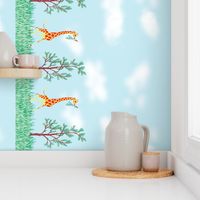 Daytime Giraffe Novelty Border Print