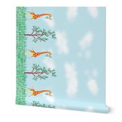 Daytime Giraffe Novelty Border Print