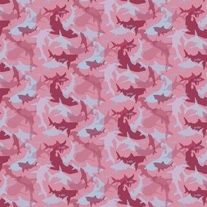 Oh My Sharks! Pattern in Red & Purple Hues