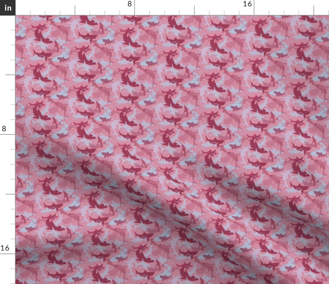 Oh My Sharks! Pattern in Red & Purple Hues