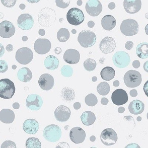 Gray and Blue Bubble Dots
