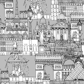 Paris toile monochrome