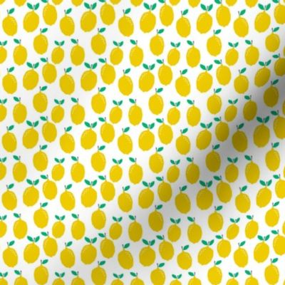 lemon - fruit yellow tropical citrus summer fruit print for baby tiny 