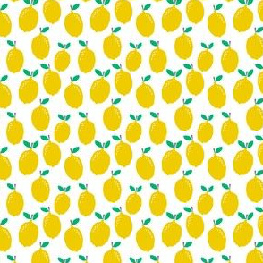 lemon - fruit yellow tropical citrus summer fruit print for baby tiny 