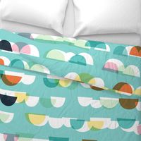 Waves and Boats M+M Aqua by Friztin