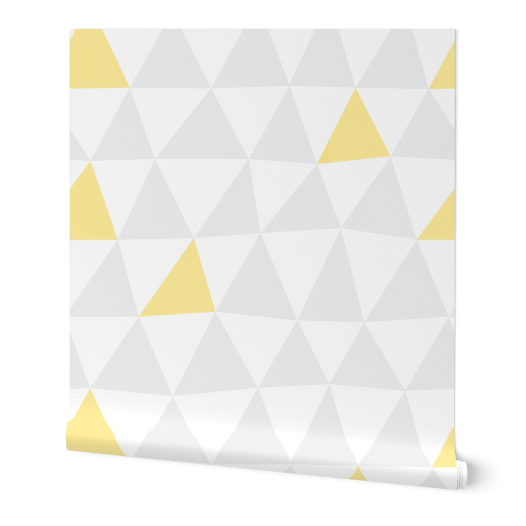 Huge Grey and Yellow Triangles by Friztin