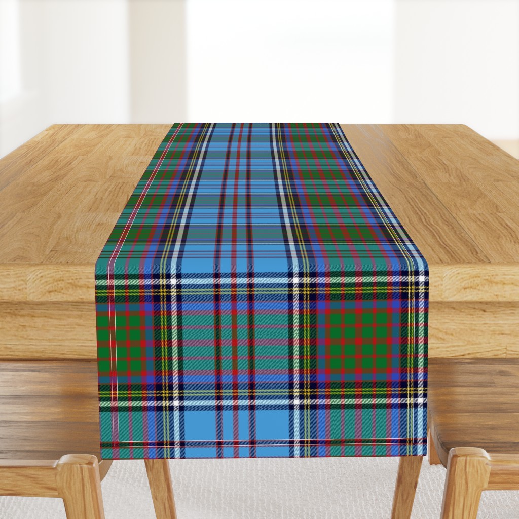 Anderson 1900 family tartan, azure/green, 12"