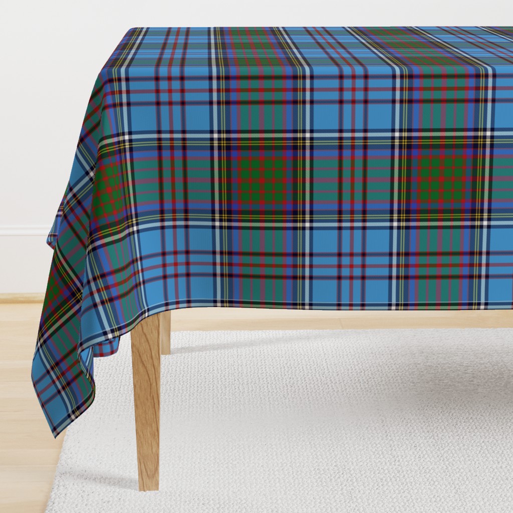 Anderson 1900 family tartan, azure/green, 12"