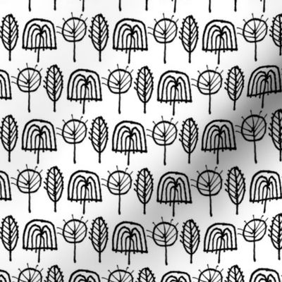 Scribble Trees (Black and White)