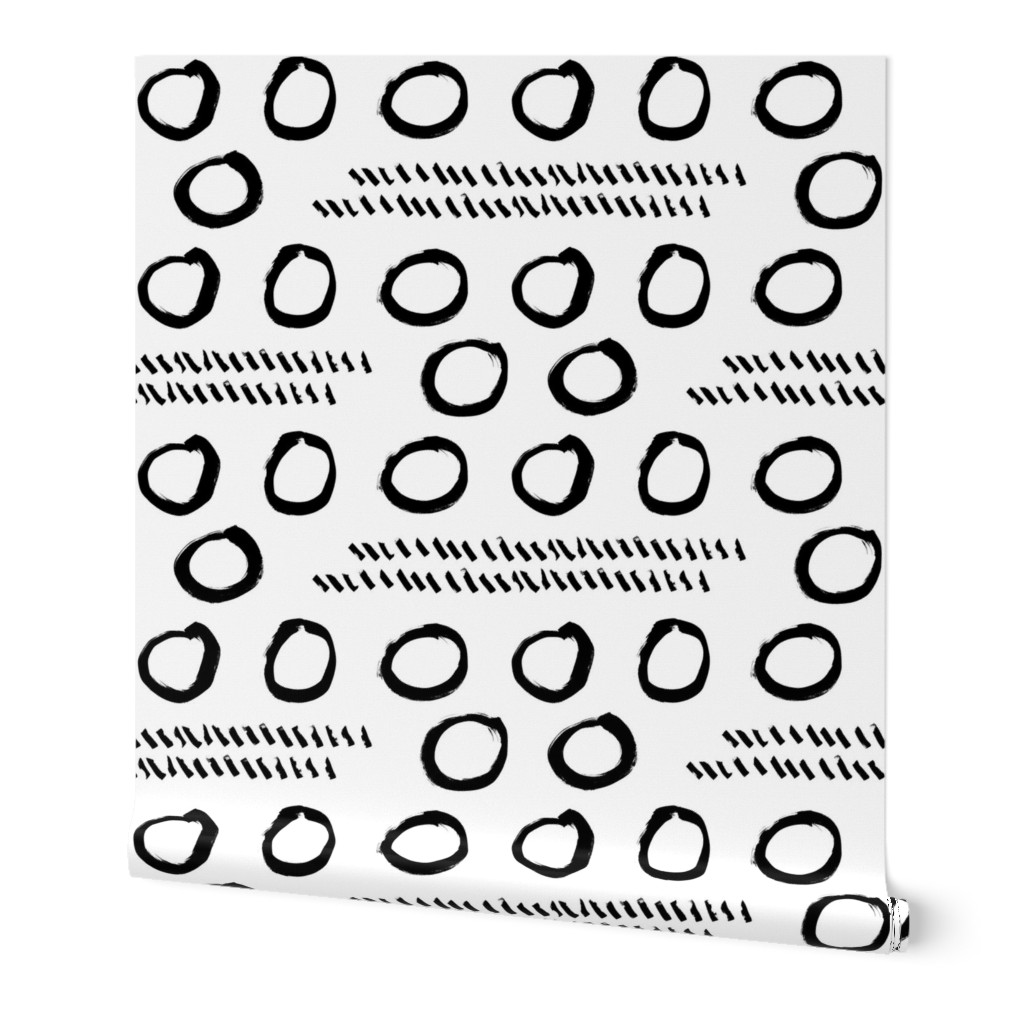 Dots & Stripes – black white