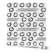 Dots & Stripes – black white