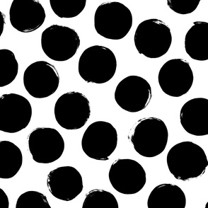 Polka Dots big – black white