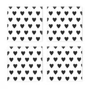 hearts-white & black