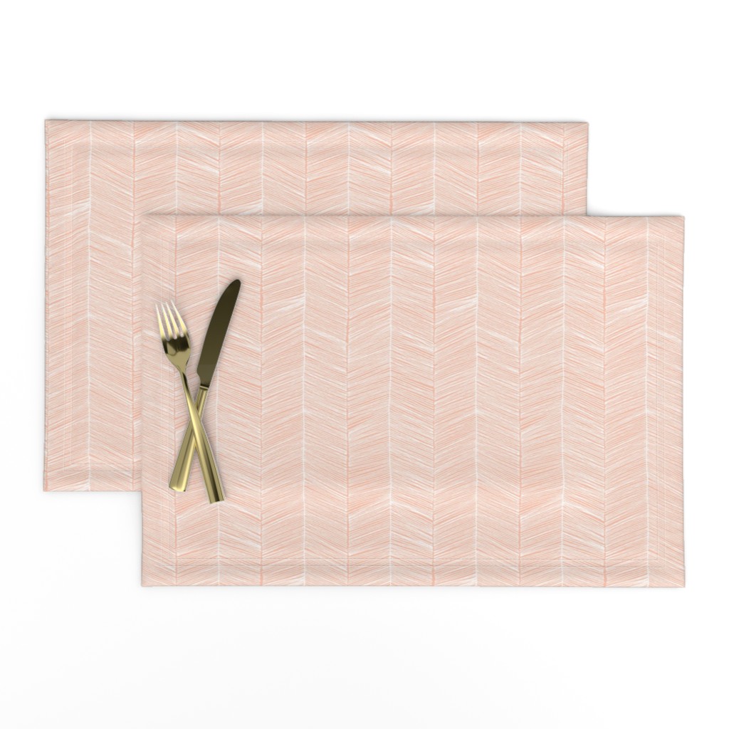 Herringbone Peach - 3 in wide