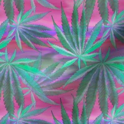 Cannabis Leaf Silk