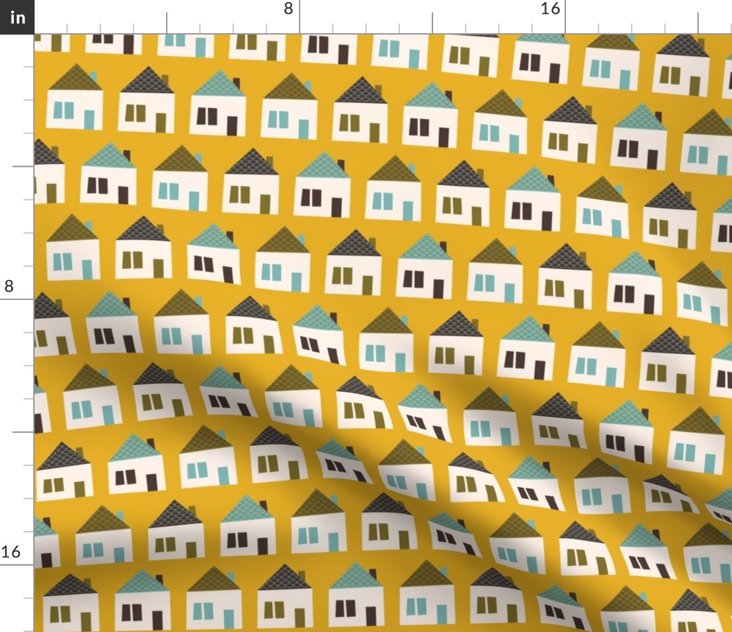 Around Town Yellow Houses
