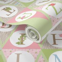 Pink Woodland Alphabet Bunting