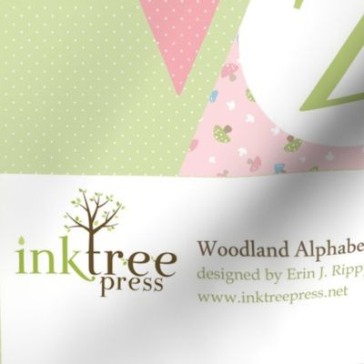 Pink Woodland Alphabet Bunting