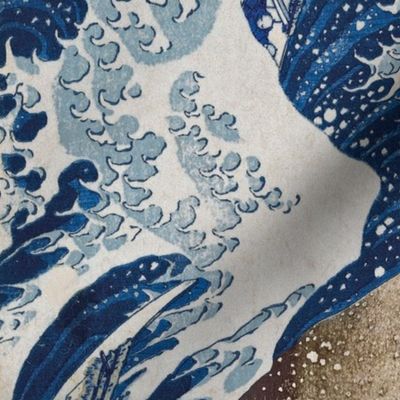 Hokusai Great Wave Seamless  Edge