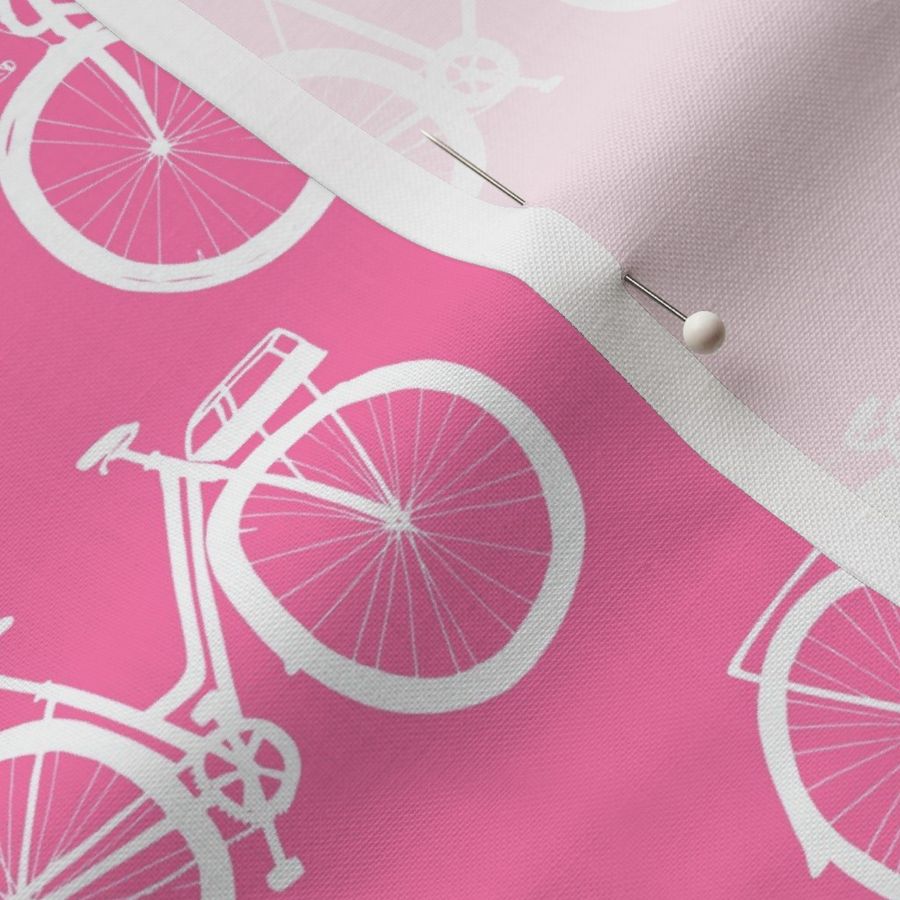 White Bikes on Pink