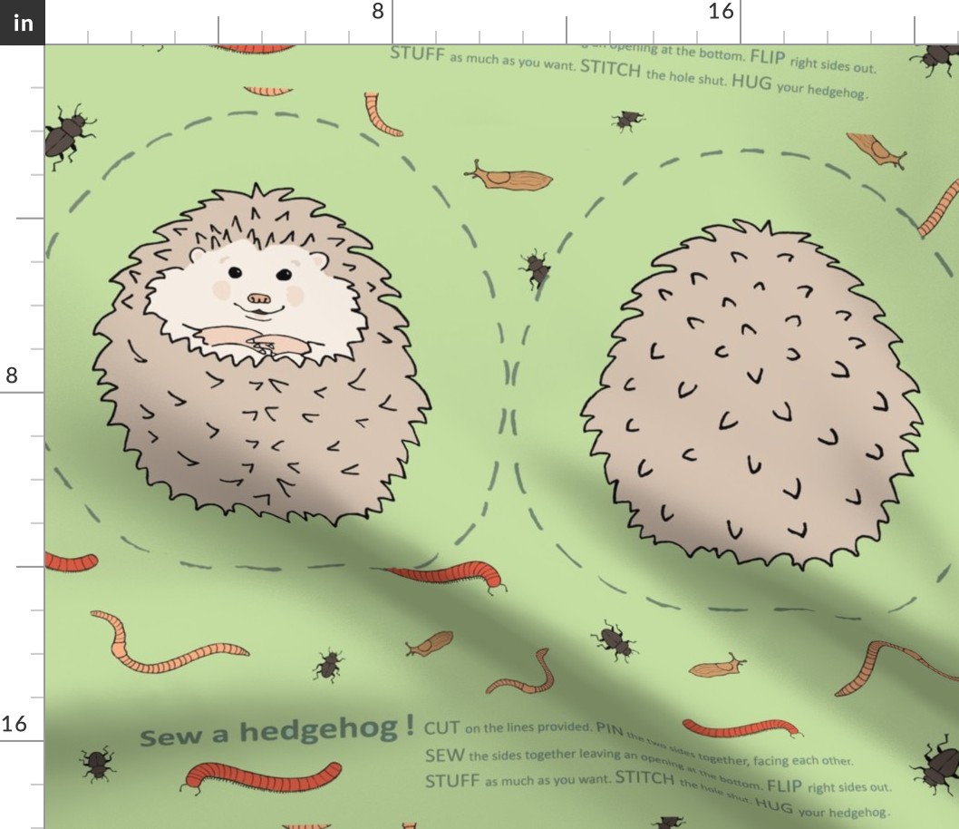 sew a hedgehog!