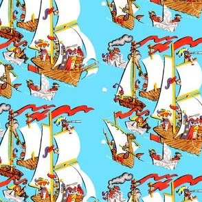 captains sailing boats ships nautical sea ocean water yachts sailors vikings soldiers warriors wizards paper jesters pirates toys vintage retro 