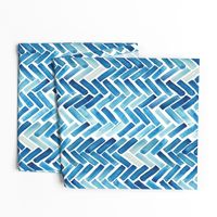 Blue herringbone watercolor