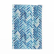 Blue herringbone watercolor