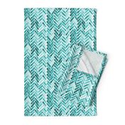 Mint  watercolor herringbone