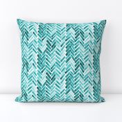 Mint  watercolor herringbone