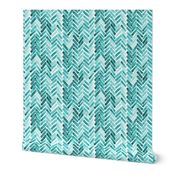 Mint  watercolor herringbone