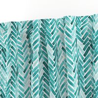 Mint  watercolor herringbone