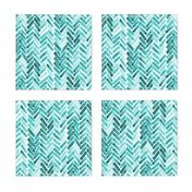 Mint  watercolor herringbone