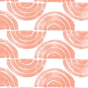 Serpentine Waves, in Peach