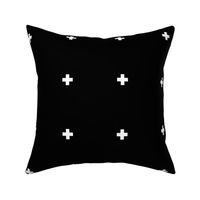 black swiss cross 1" - wide spacing