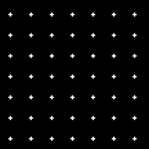 black 1/2" swiss cross - wide spacing
