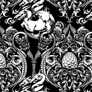 Targaryen Dragon Damask