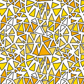 Dynamic Triangles Yellows on White