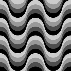 Retro Waves - gray