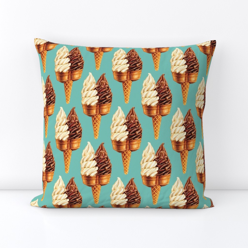 Ice Cream Twin Cone -Teal