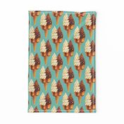 Ice Cream Twin Cone -Teal