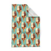 Ice Cream Twin Cone -Teal