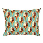 Ice Cream Twin Cone -Teal