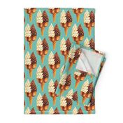 Ice Cream Twin Cone -Teal