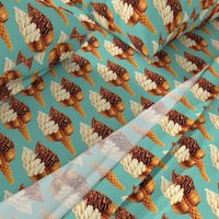 Ice Cream Twin Cone -Teal