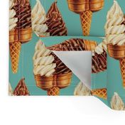 Ice Cream Twin Cone -Teal