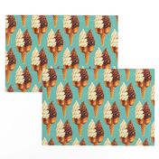 Ice Cream Twin Cone -Teal